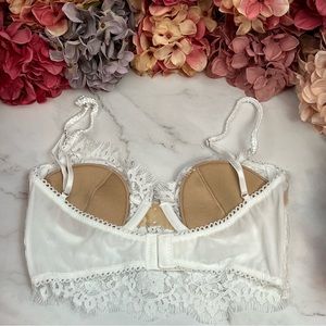 Intimates & Sleepwear | Sexy White Eyelash Lace And Nude Bra With